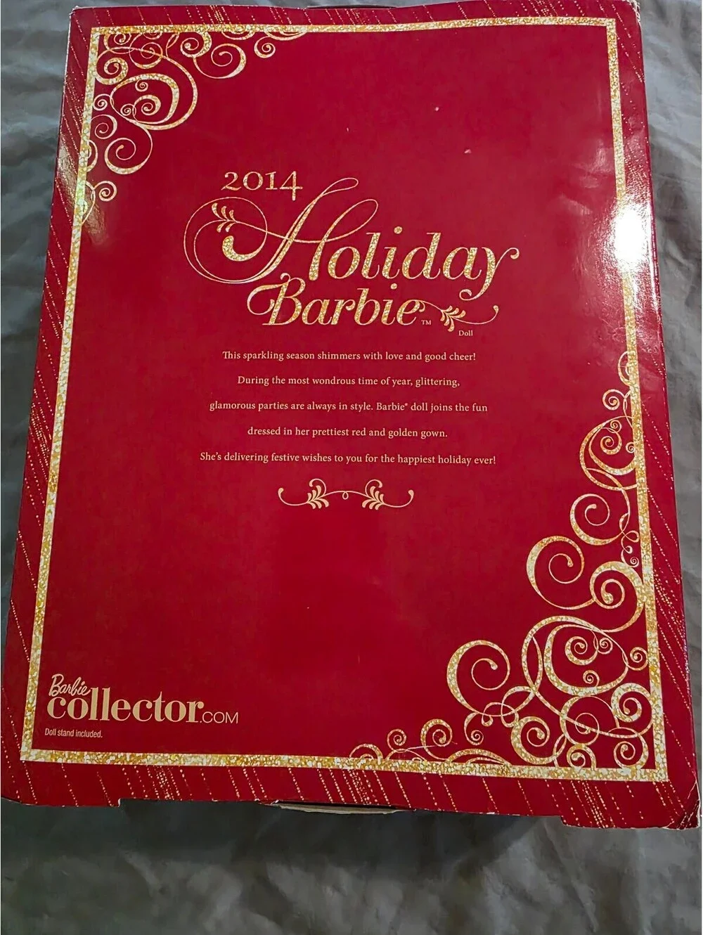 2014 Holiday Barbie Collector Doll in Red and Gold Gown